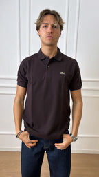 Polo classic fit Lacoste L1212 00 cioccolato 3LA