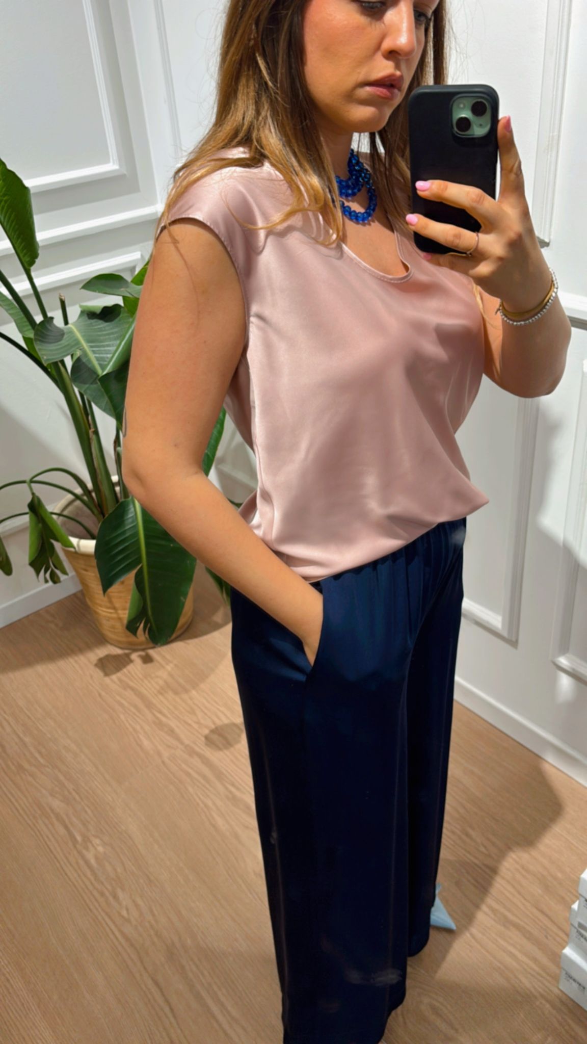 Top fluido Imperial REH0JDG rosa
