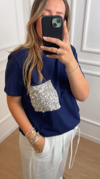 T-Shirt taschino paillettes Dixie TBFNQH01