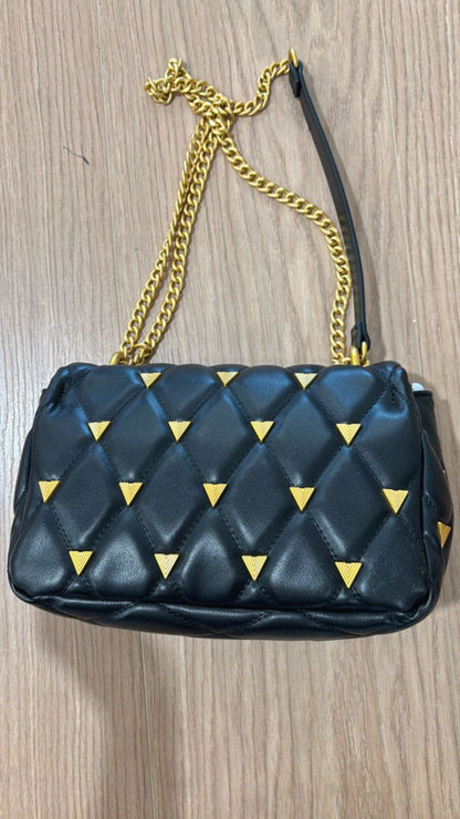 Borsa trapuntata con borchie Prisma Vicolo nero