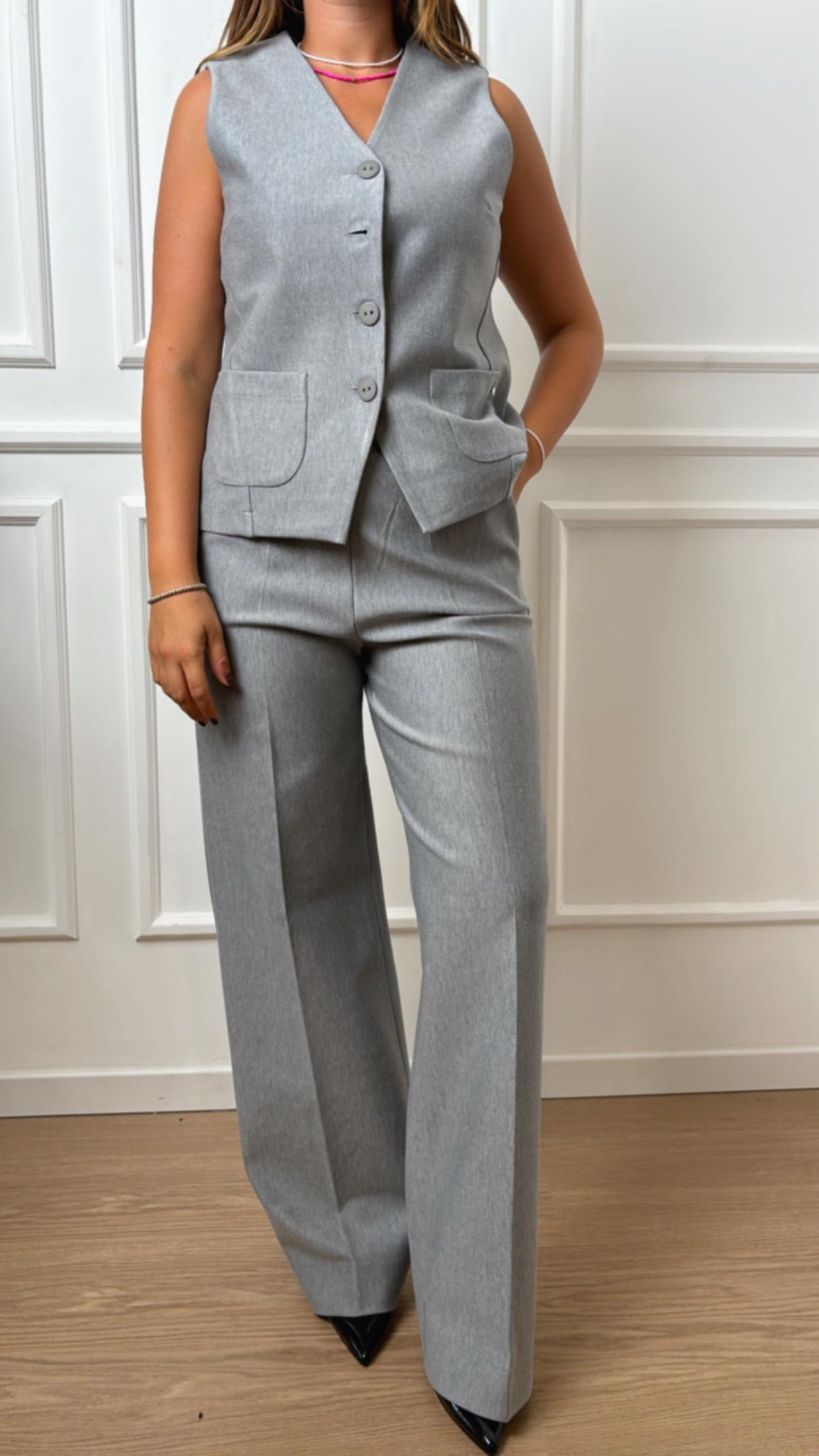 Pantalone Palazzo Ragno DL20PA 135 Melange