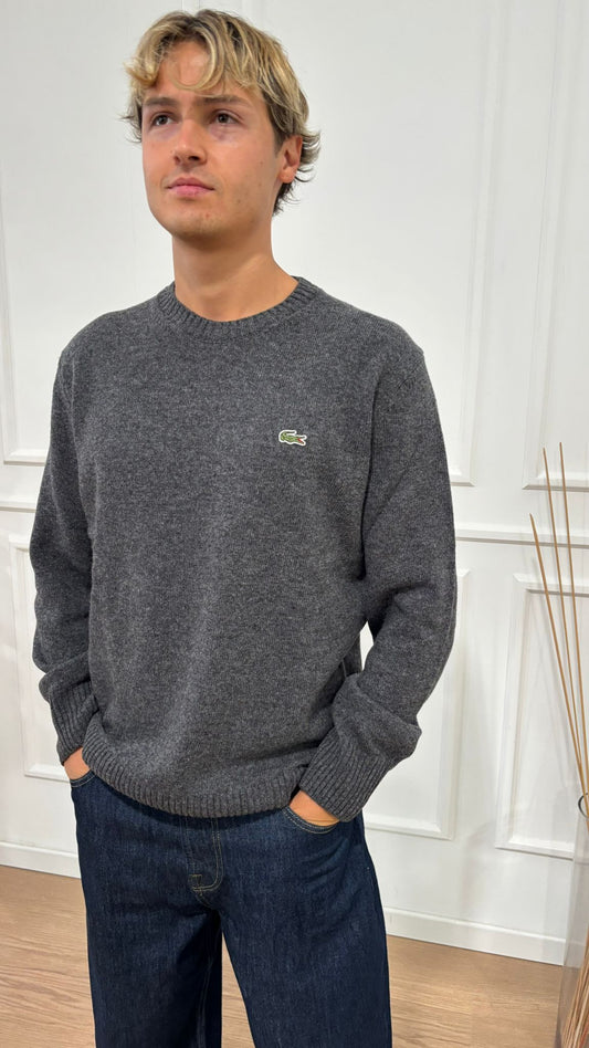 Maglia giro in lana cardata Lacoste AH2916 050