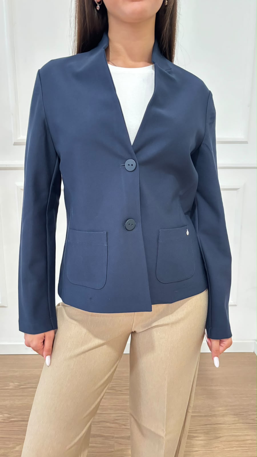 Blazer corto in compact jersey Ragno DO23G9
