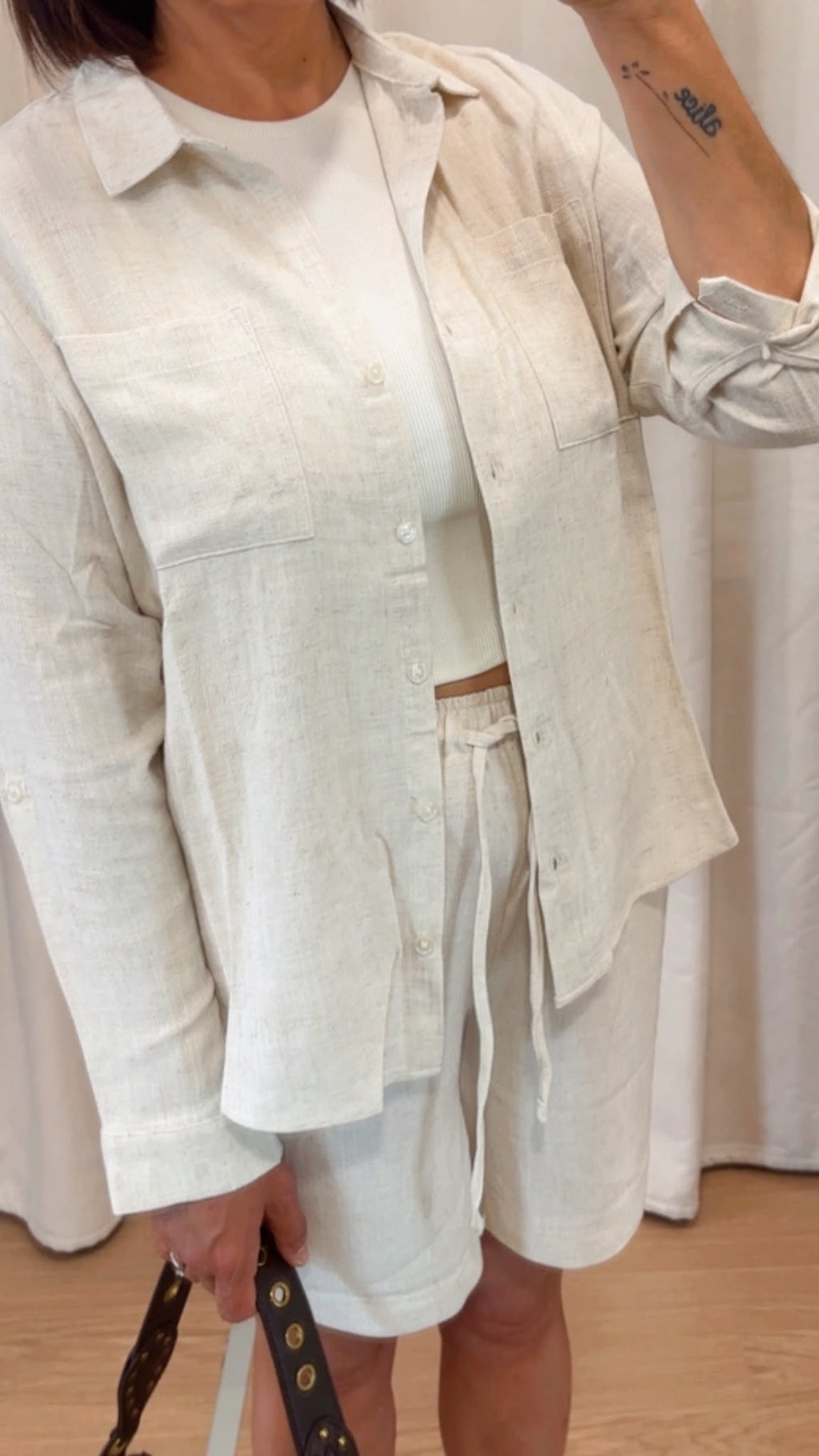 Camicia viscosa e lino Only Yasmin
