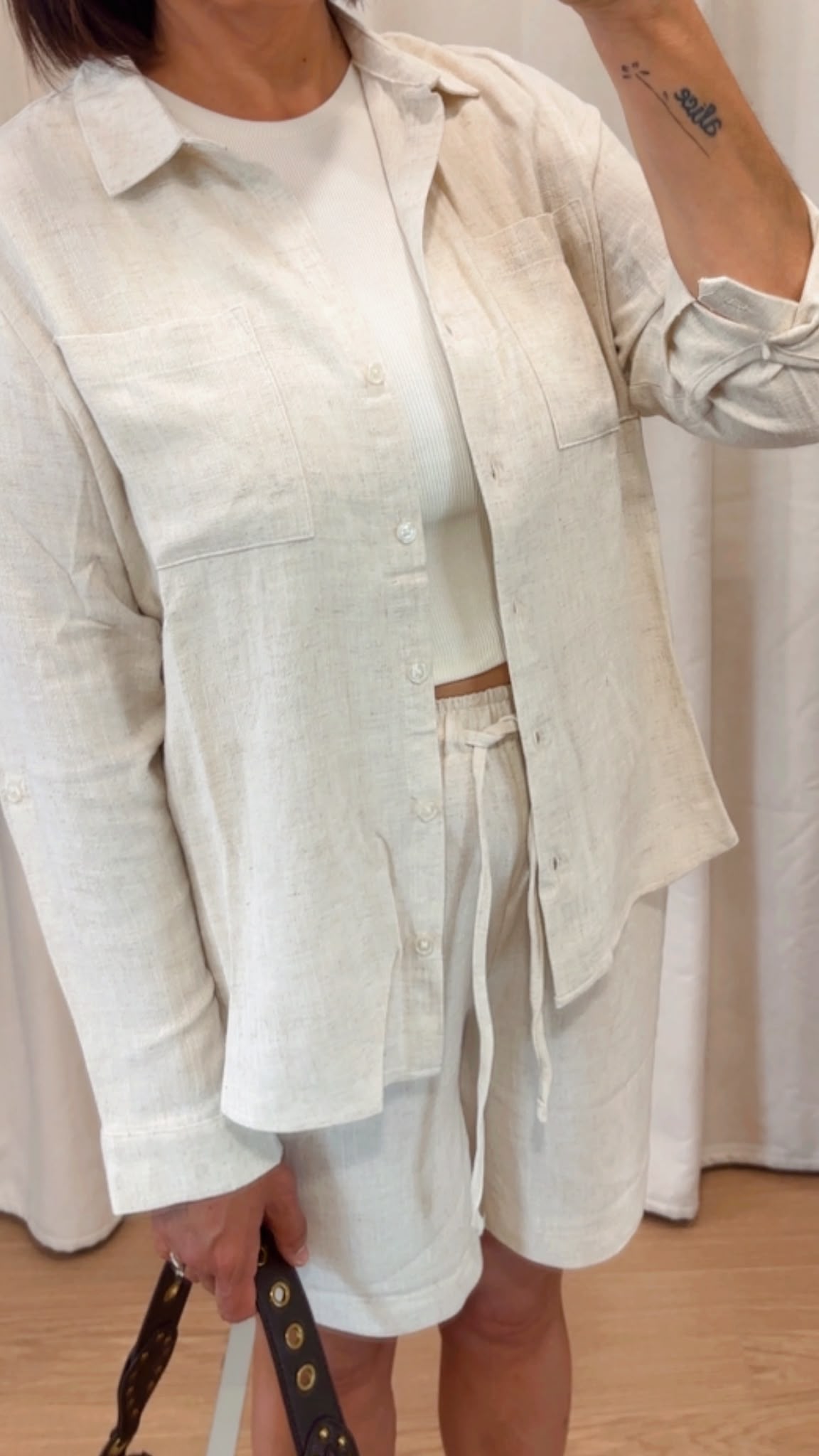 Camicia viscosa e lino Only Yasmin