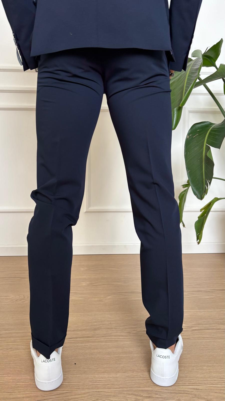 Abito slim stretch Turchetti KU555 blu