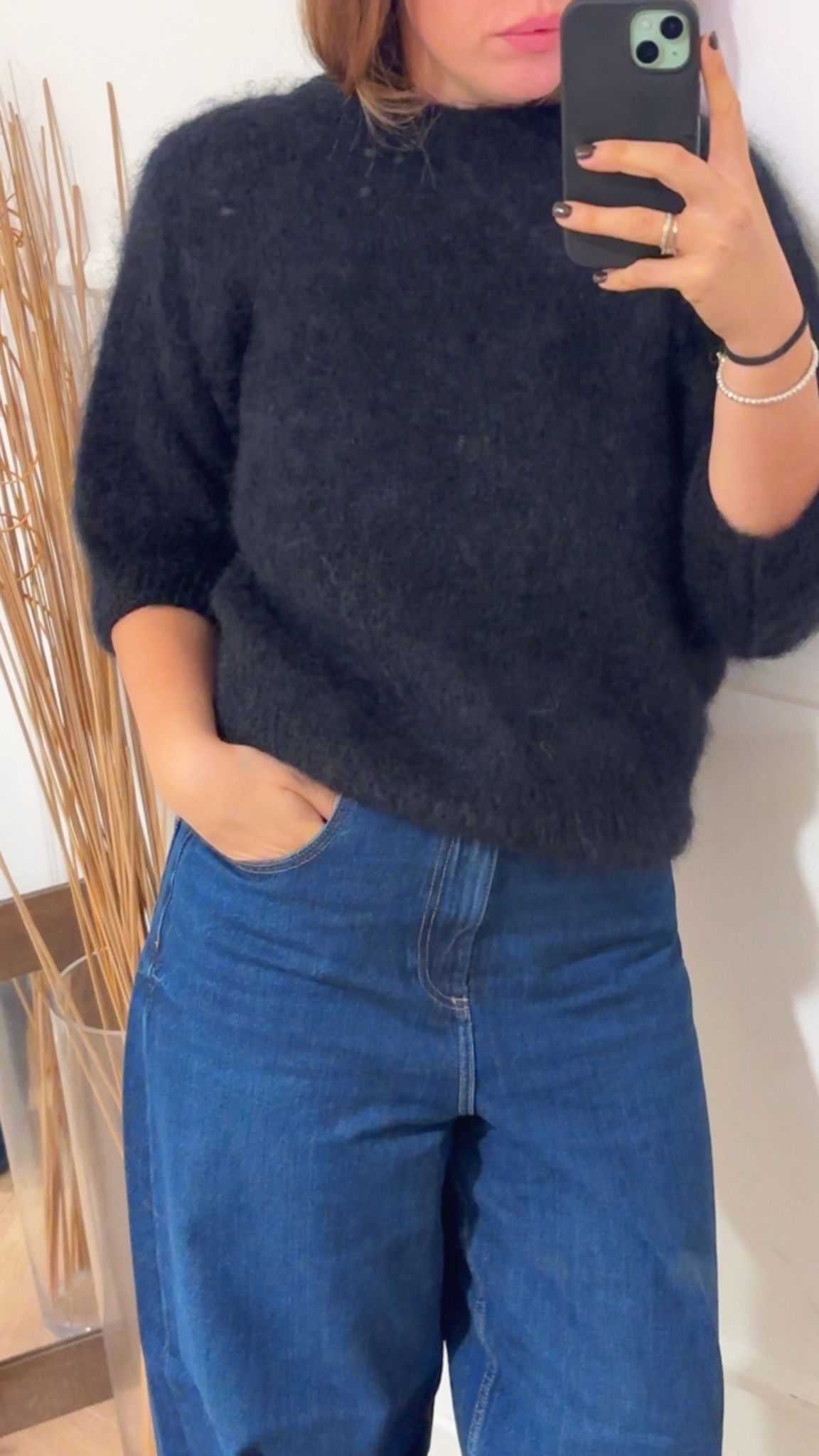 Maglione Kid  Mohair Dixie M277Y235 Nera