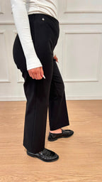 Pantalone straight in compact jersey Ragno DL20PO