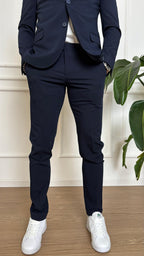 Abito slim stretch Turchetti KU555 blu