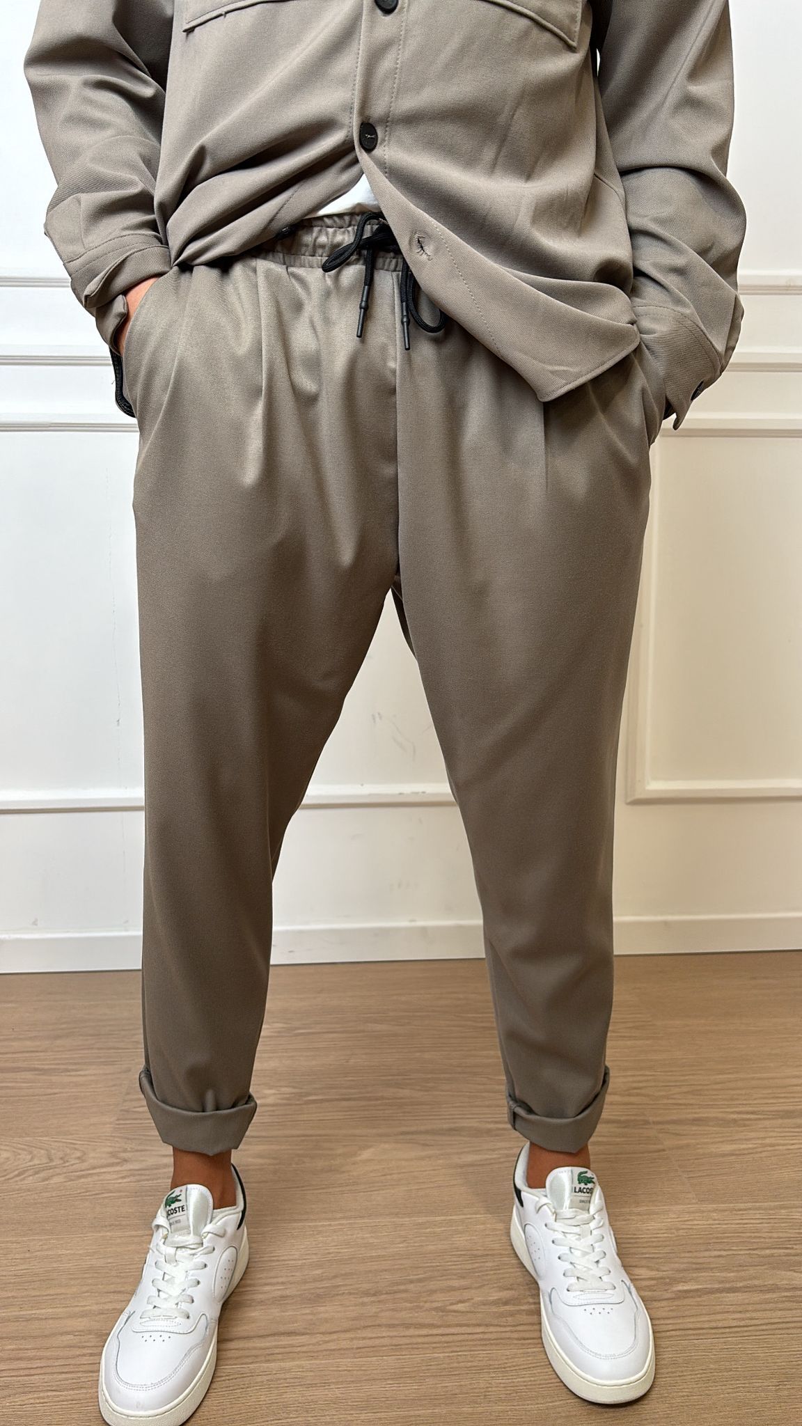 Pantalone laccio Imperial PC8QKV Taupe