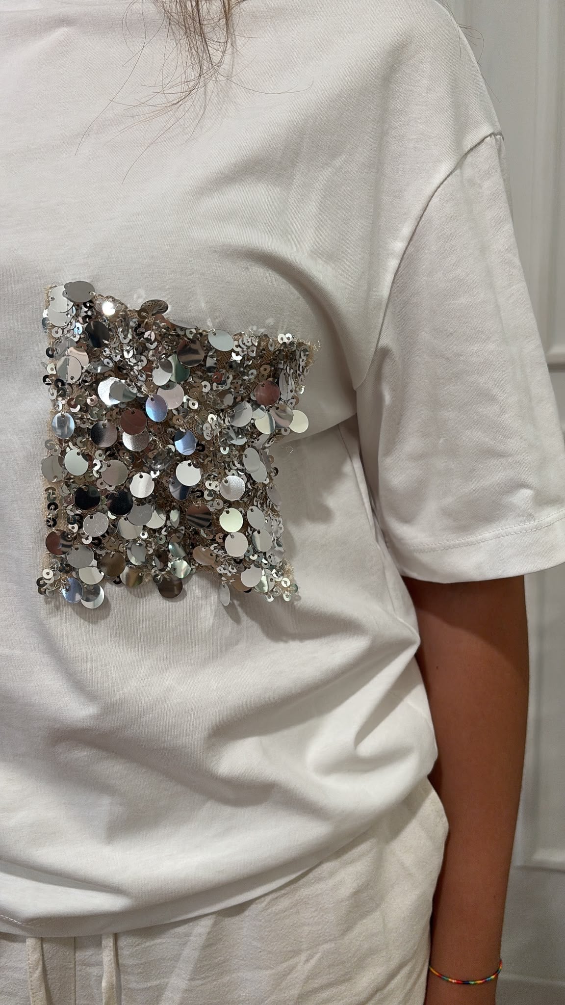 T-Shirt taschino paillettes PE260112