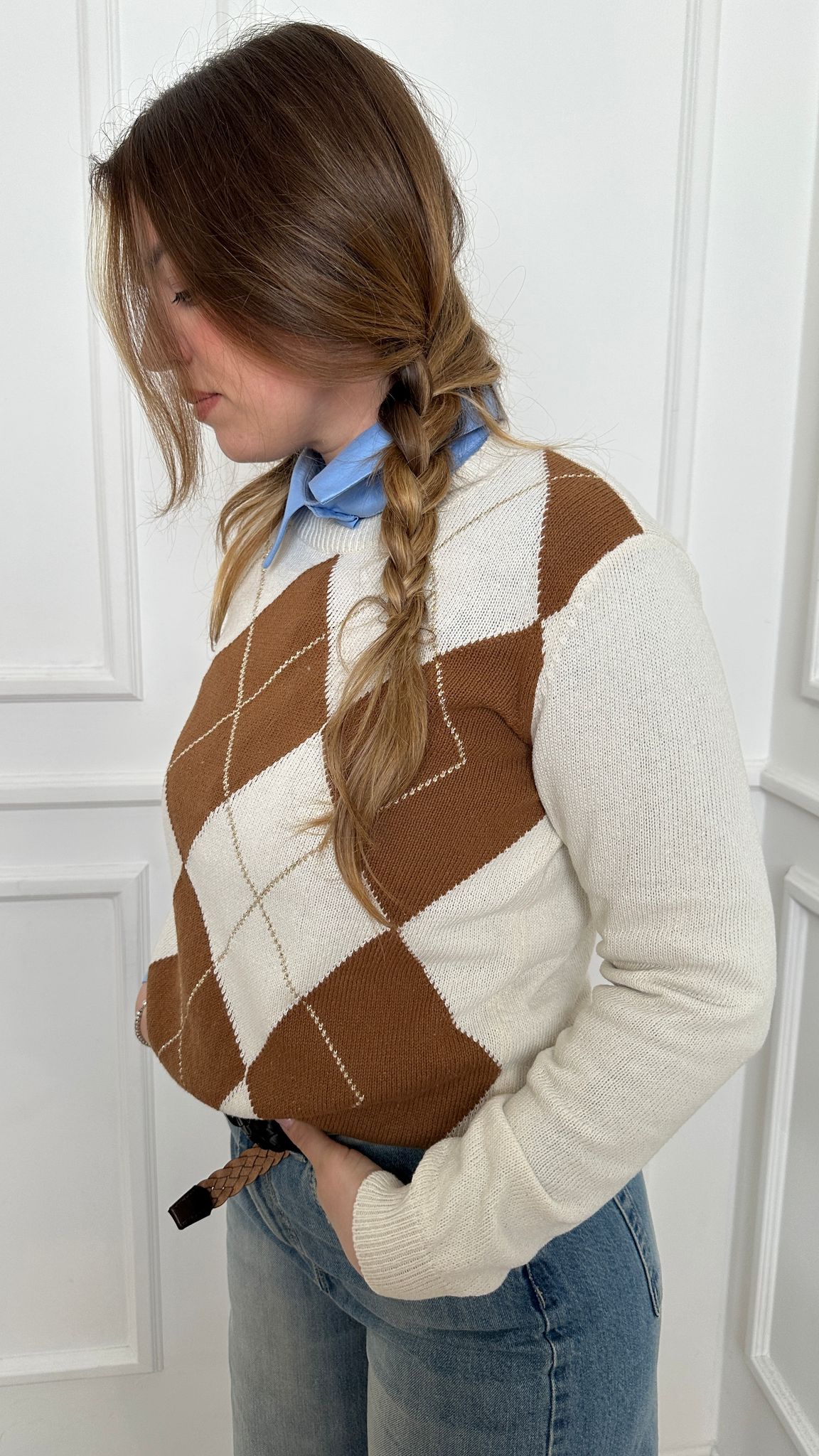 Maglioncino rombi Vicolo 77073D