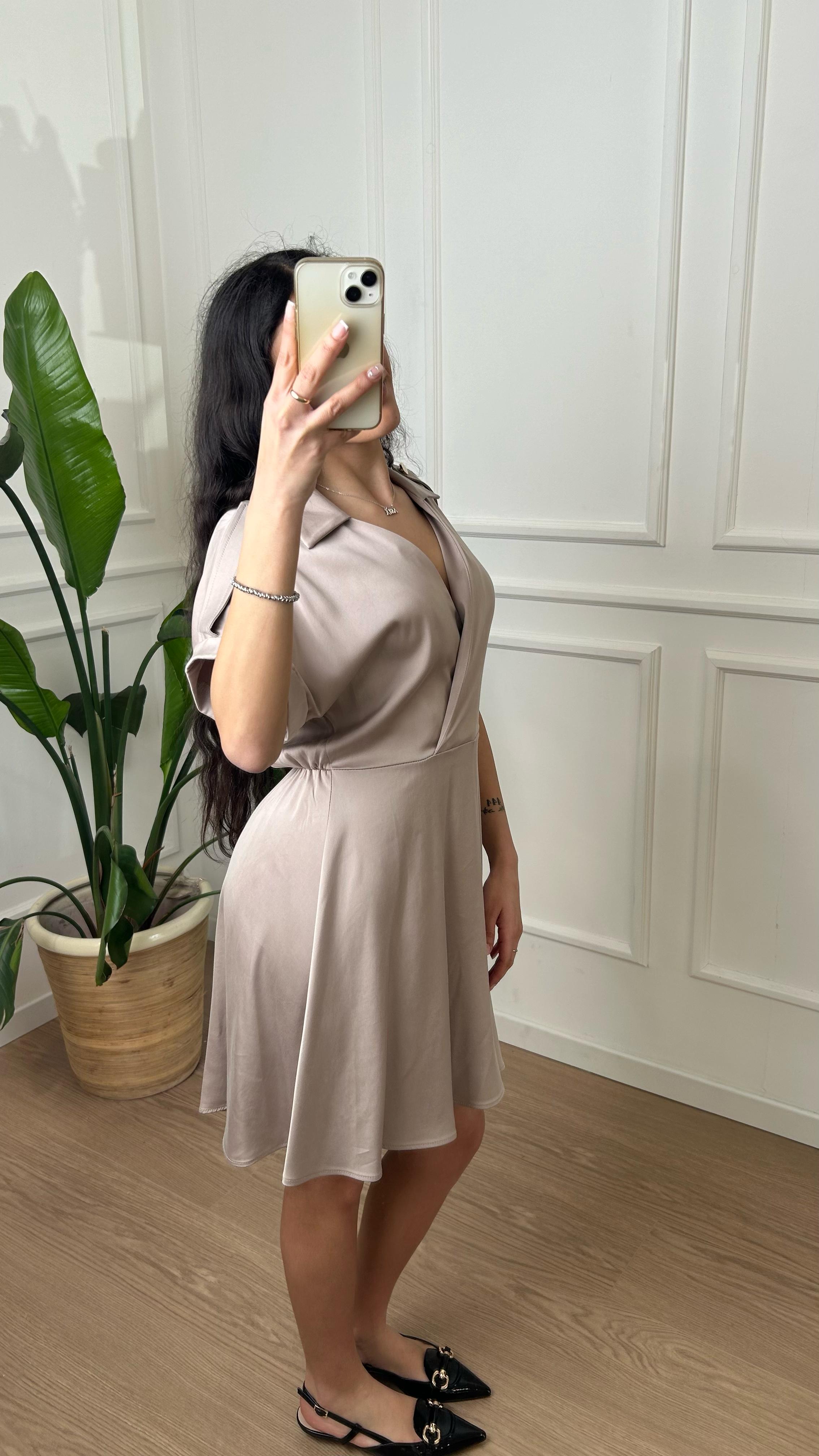 Abitino colletto Susy Mix D1973Z fango