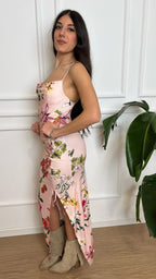 Abito arricciato Vicolo TB1652 rosa