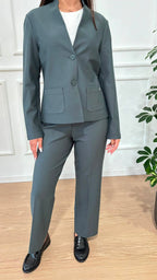 Pantalone straight in compact jersey Ragno DL20PO