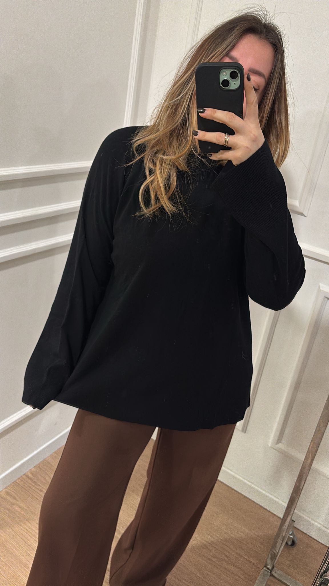 Maglia over in calda viscosa Vicolo 22014F Bianca