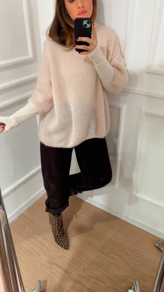 Pull over mohair Dixie M277Y236 burro