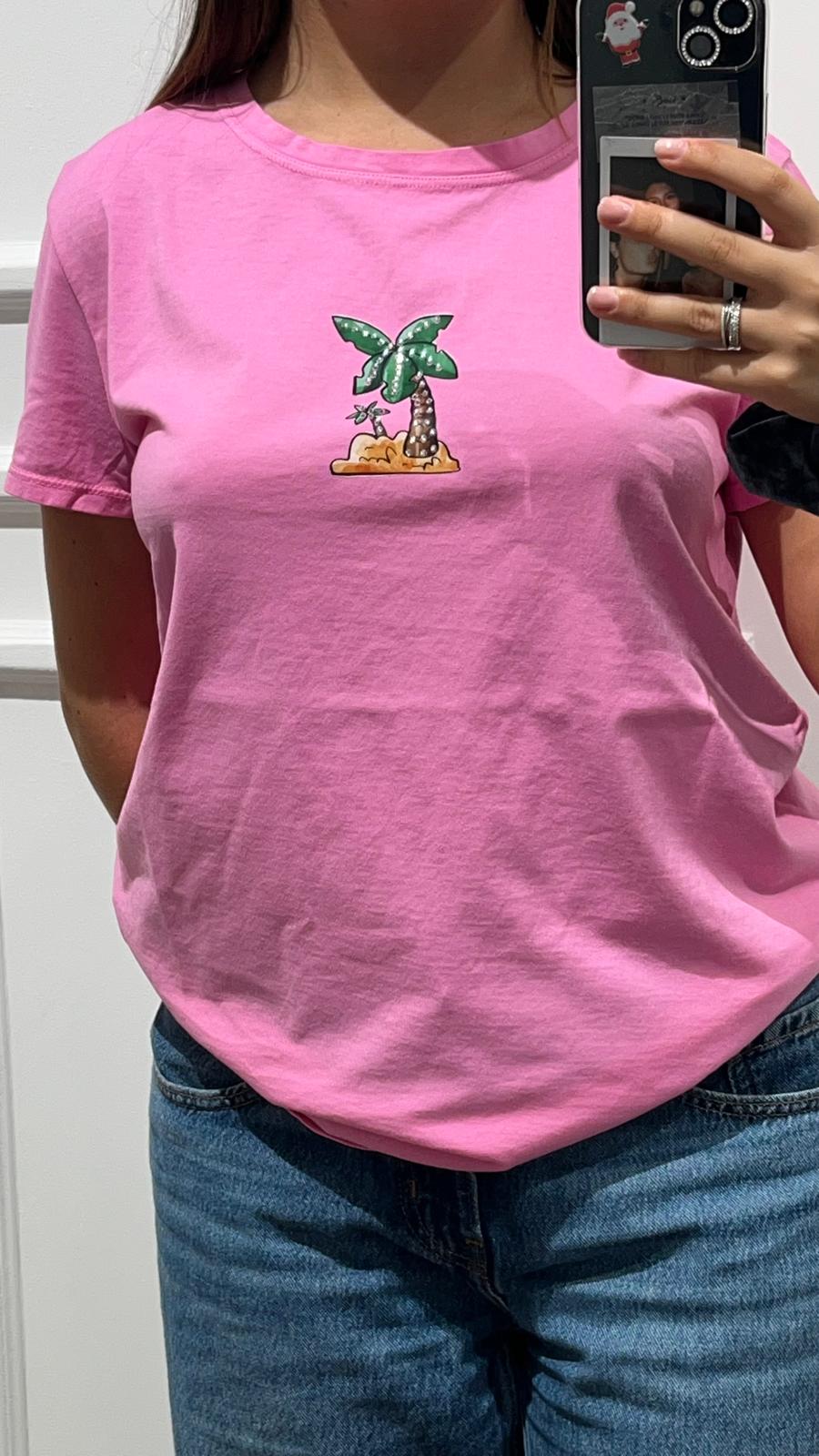T-Shirt regular palma strass Vicolo RD1174 babool