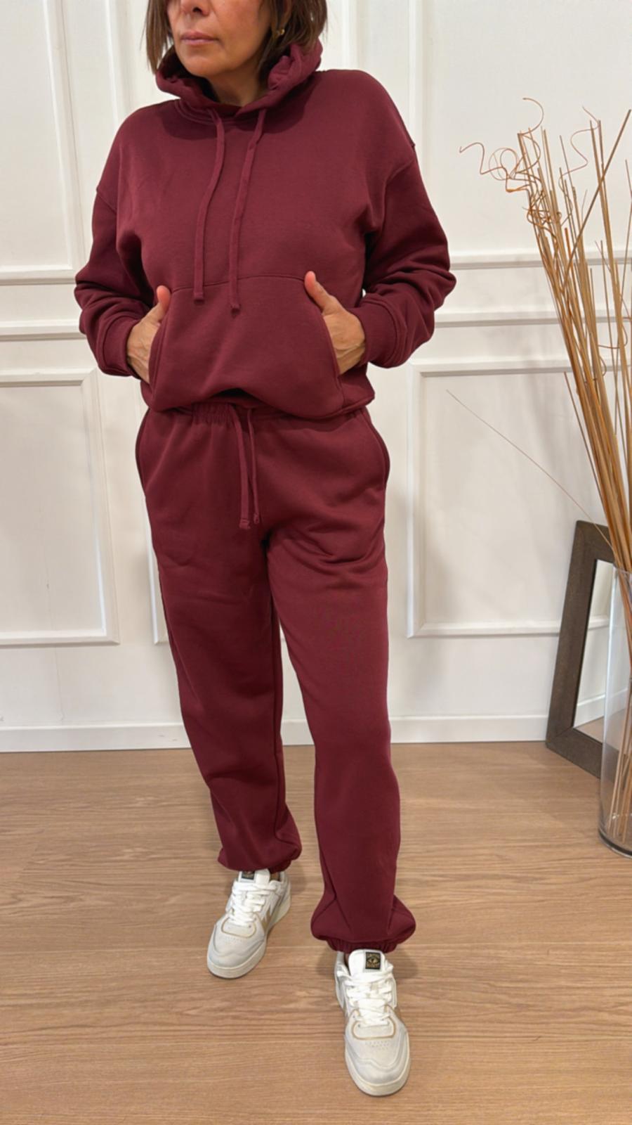 Pantalone felpato Only Best 15357504 Bordeaux