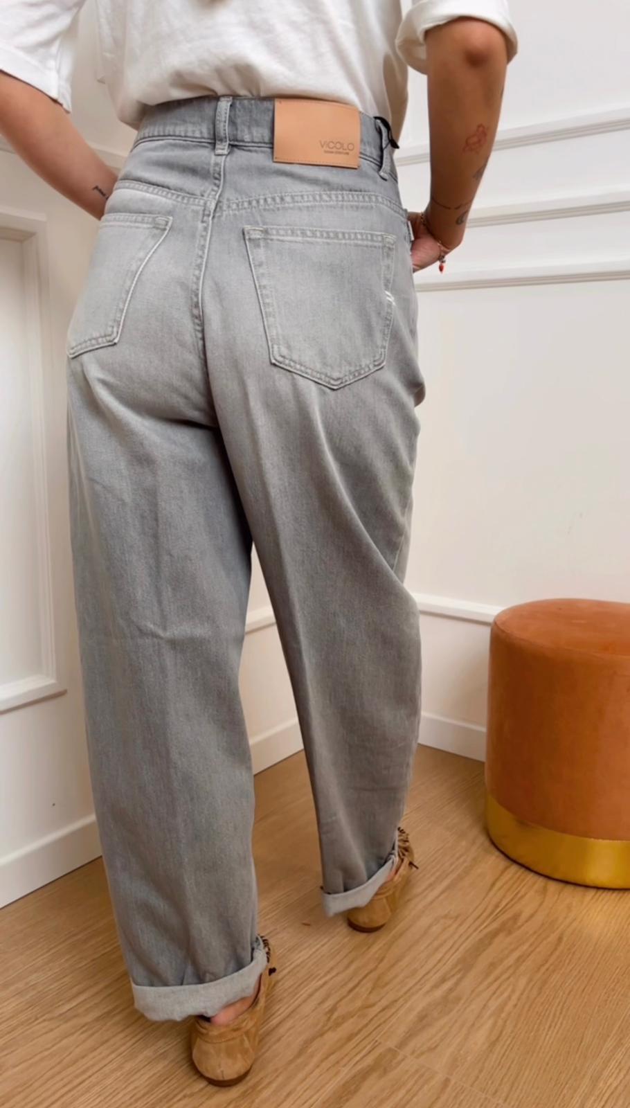 Jeans Laila relaxed fit Vicolo DAB5155 grigio