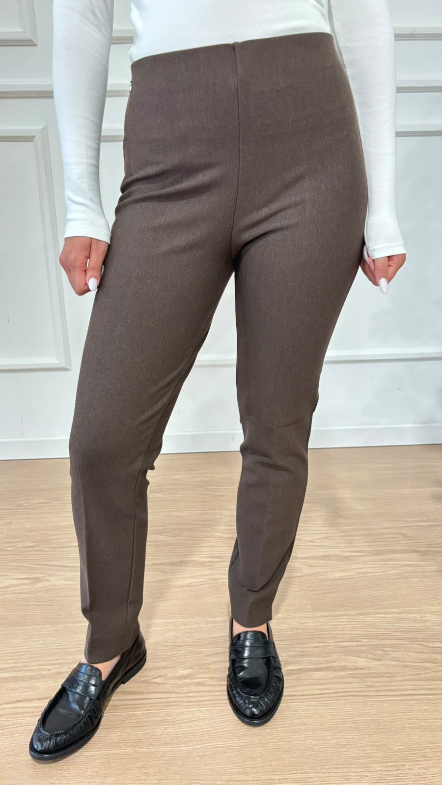 Pantalone cigarette in compact jersey Ragno DE72PS