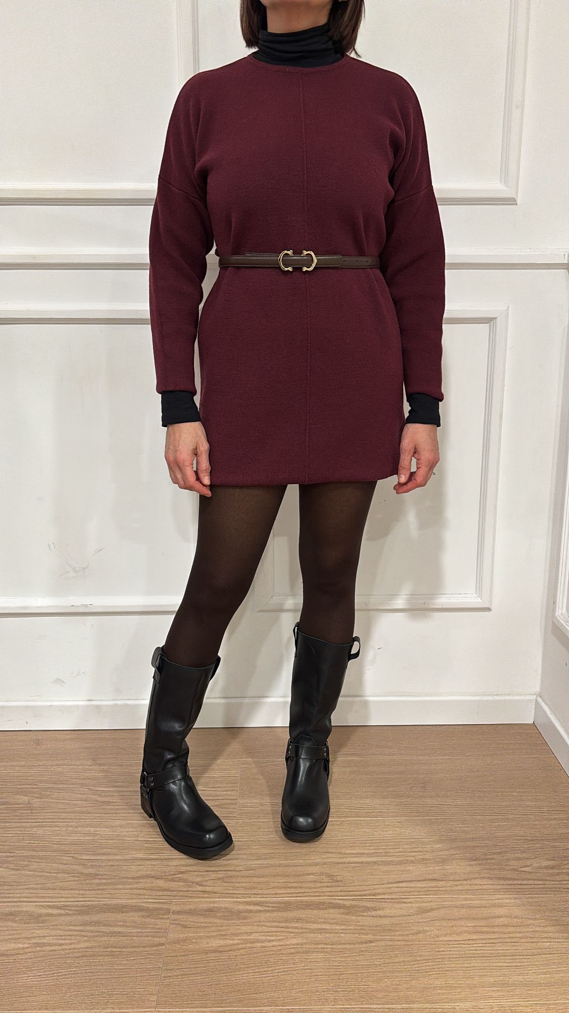 Maxi pull Vicolo 22208F Bordeaux