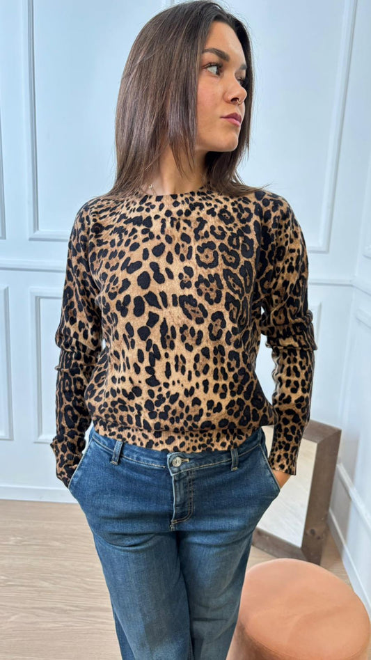 Pull maculato in lana Vicolo 22055F