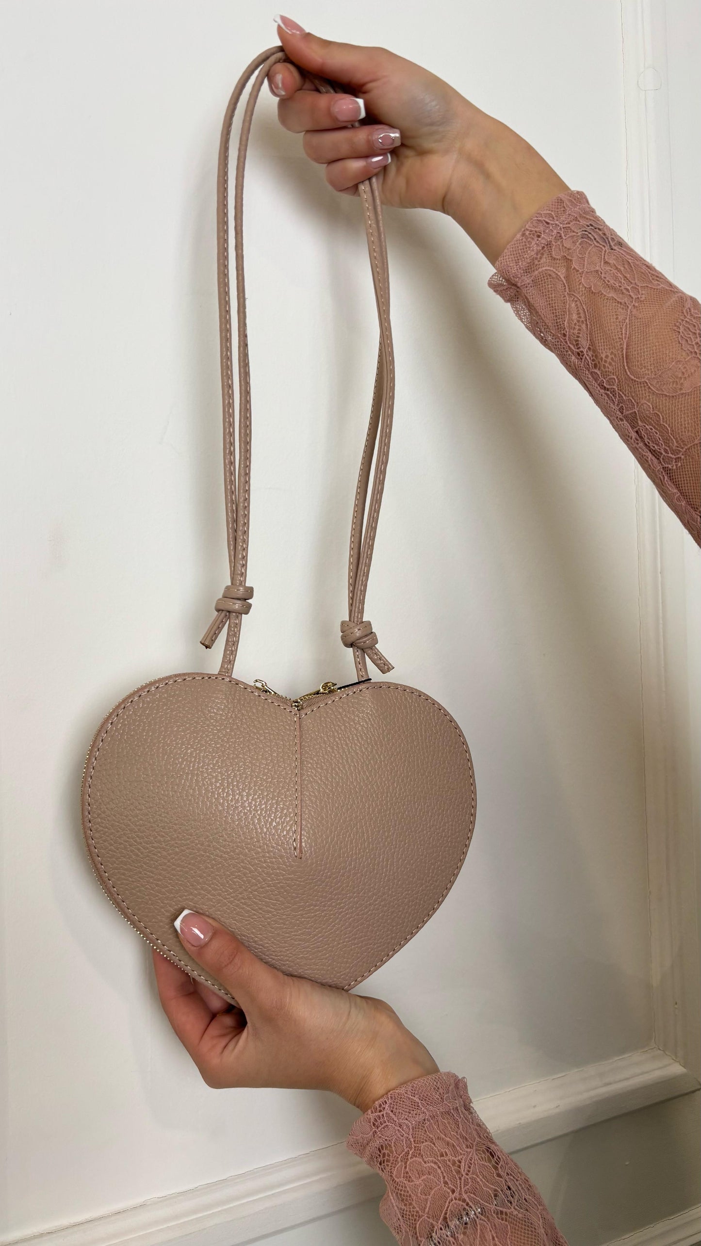 Mini pochette cuore 8198 cipria