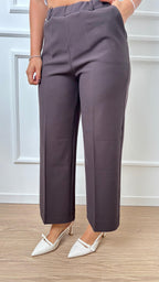 Pantalone Cropped Wide Ragno DB24P4 A75 cioccolato