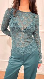 T-Shirt in jersey di pizzo Madre Emme Marella