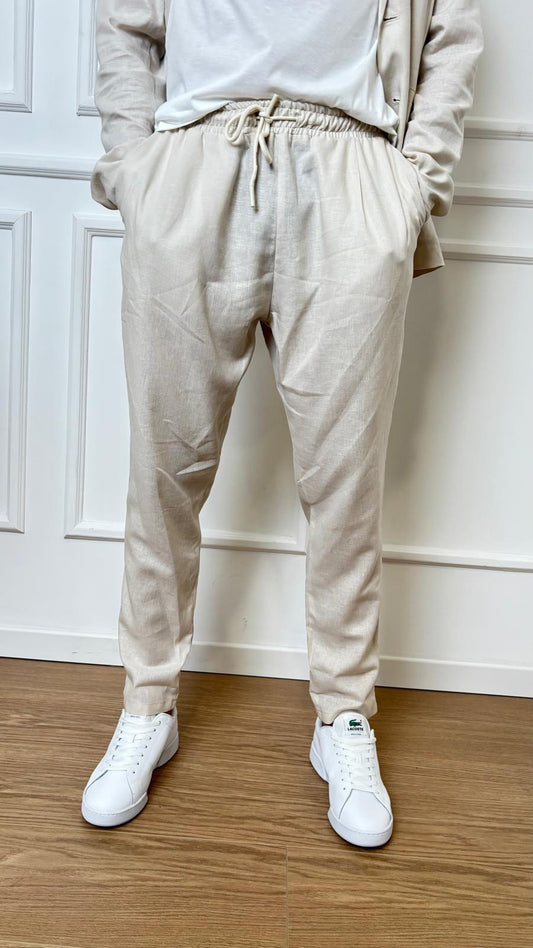 Pantalone in lino Imperial PC8QJYF beige