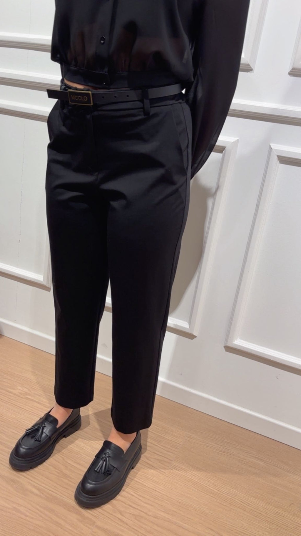 Pantalone punto milano Tensione In 26P1621 Nero