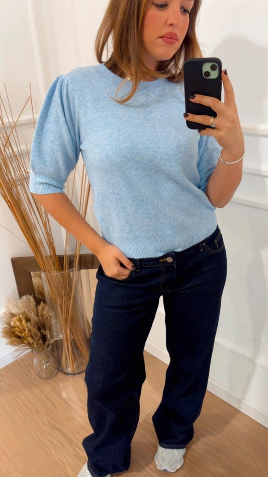 Pull Rica Only 15318551 azzurro melange