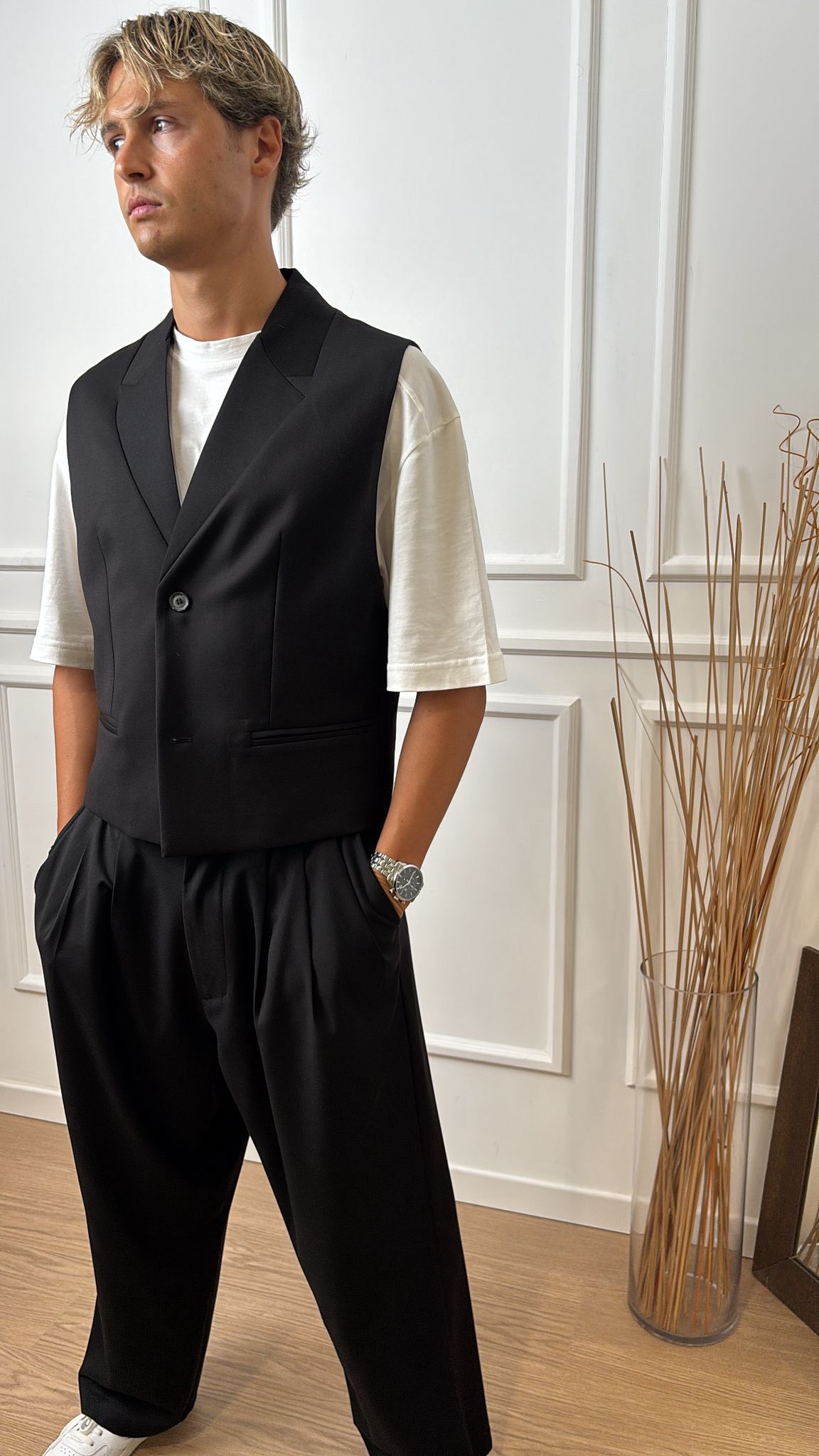 Pantalone baggy ampi Imperial PE5NKBV nero