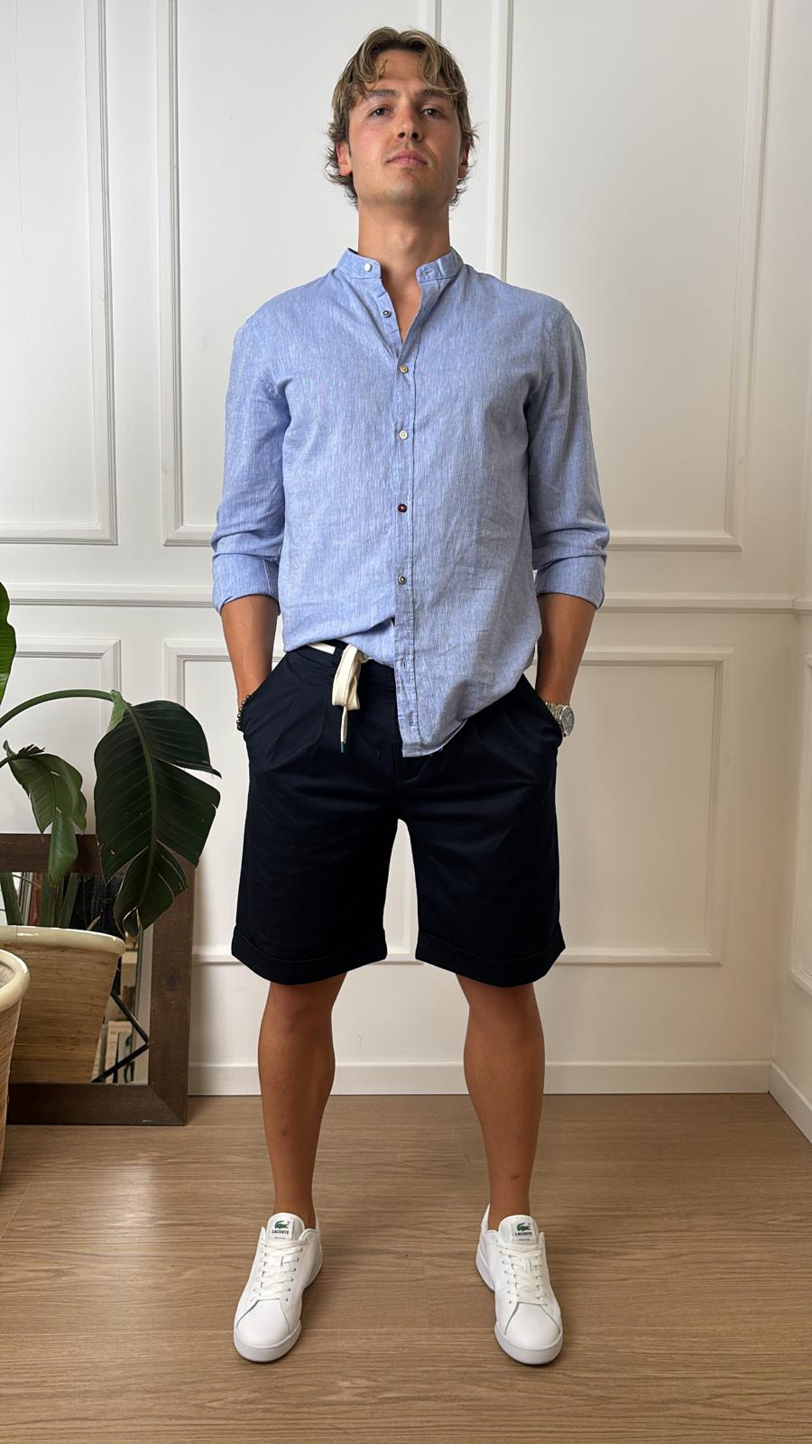 Bermuda con cintura in corda Imperial D81982514 blu