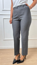 Pantalone straight Ragno DB24PP 202 grigio medio melange