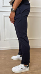 Pantaloni slim con risvolto Imperial P6405530AZ blu