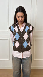 Gilet rombi scollo a V Tensione In D75629