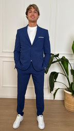 Abito slim Turchetti KU1928 bluette