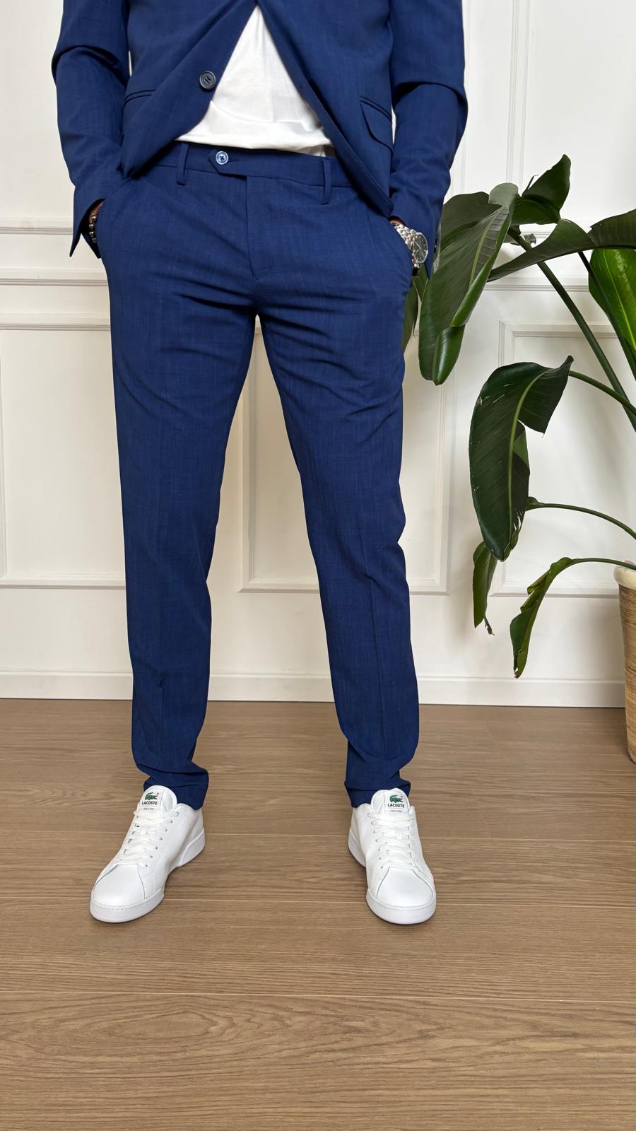 Abito slim Turchetti KU1928 bluette