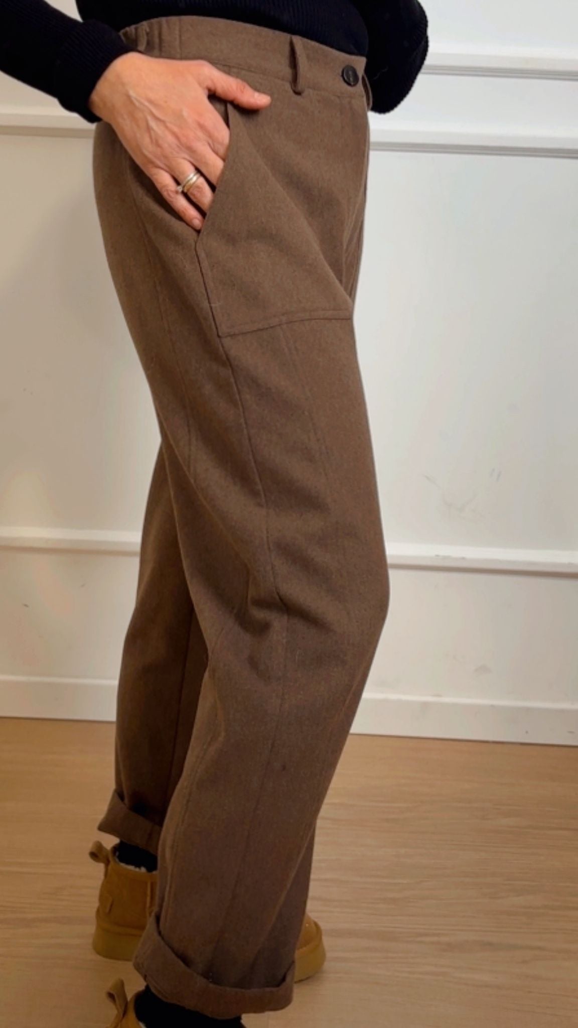 Pantalone in panno barrell TF2318 Vicolo