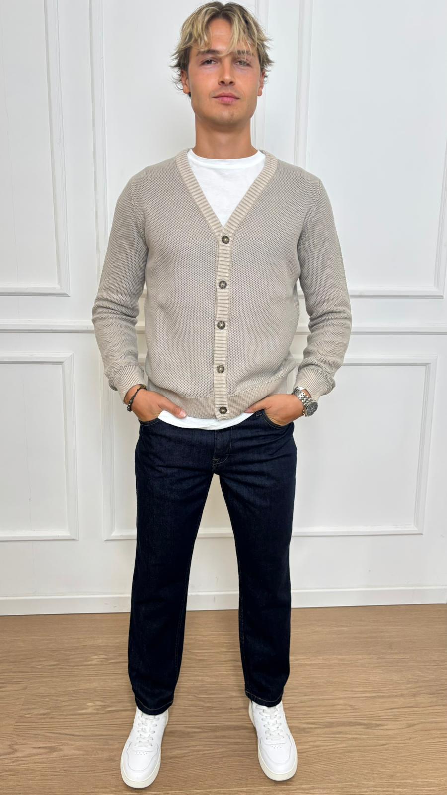 Cardigan bottoni Imperial M8857149U2 beige