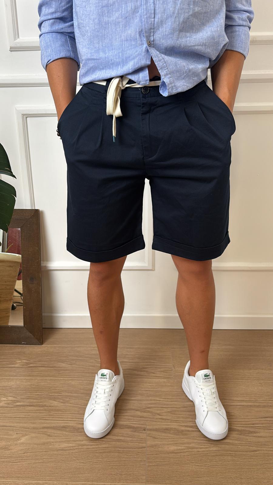 Bermuda con cintura in corda Imperial D81982514 blu