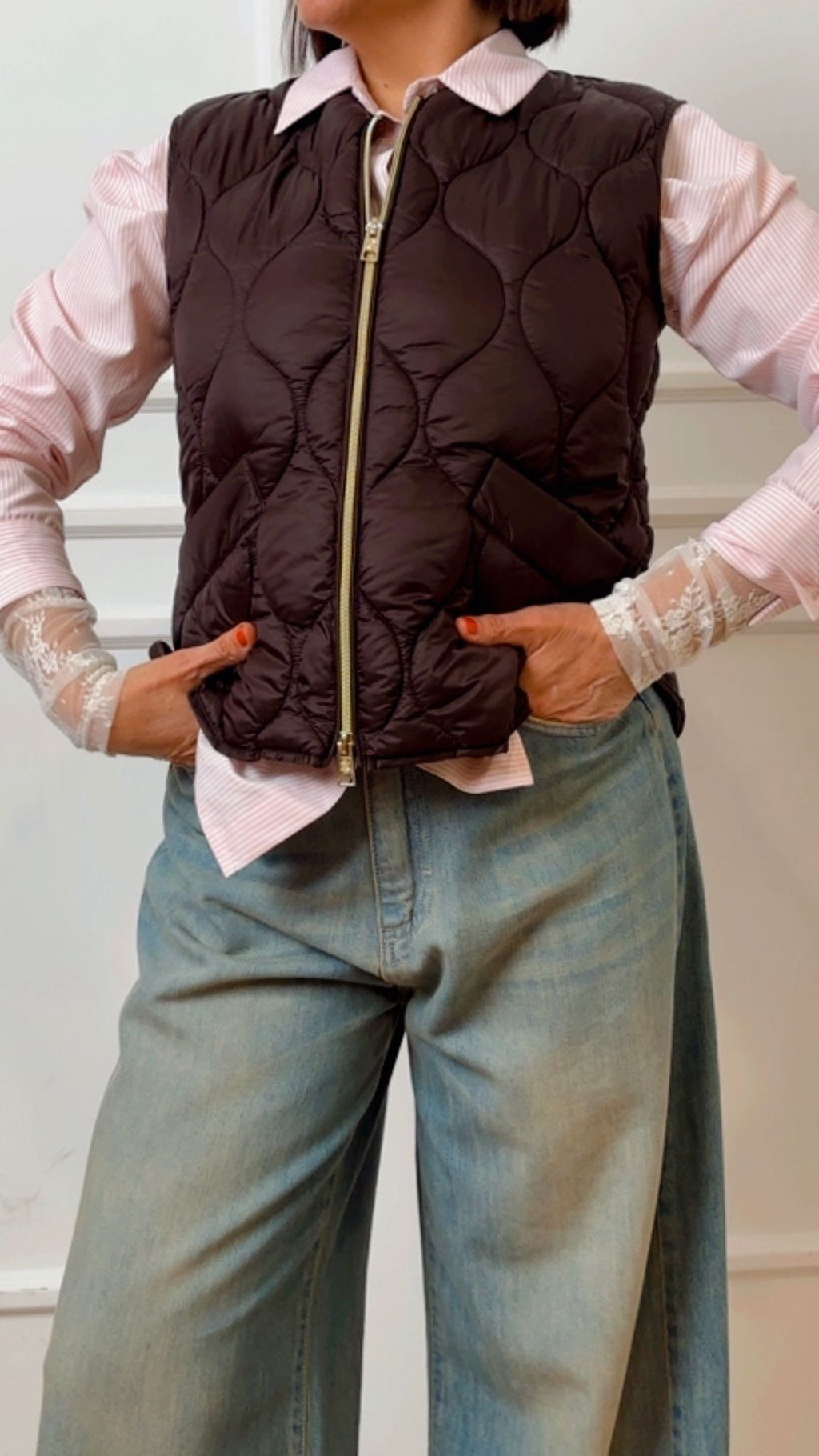 Piumino leggero smanicato Ragno DP02KS