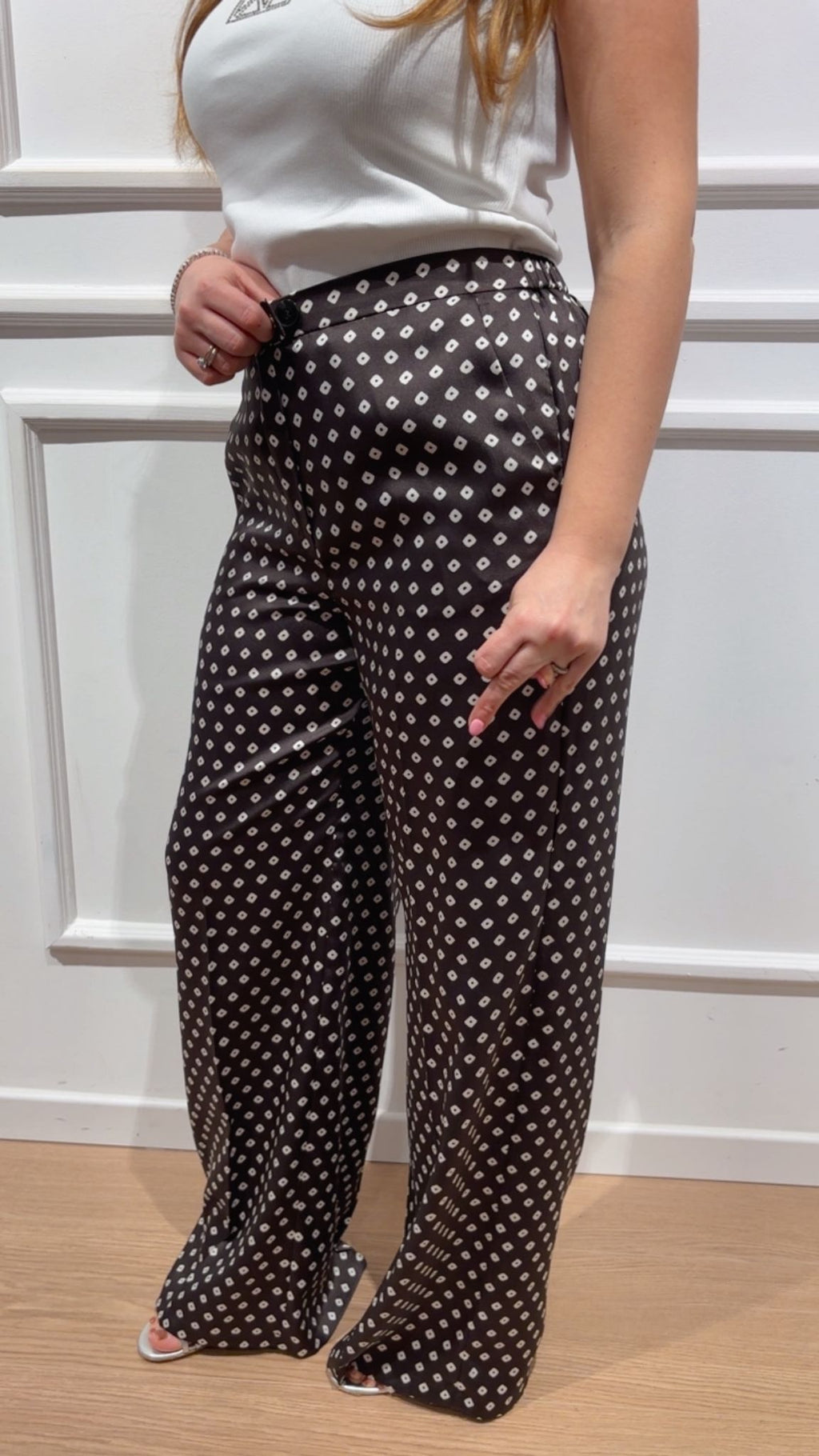 Pantalone in twill stampato Emme Marella Baobab