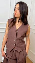 Coordinato in lino Onlita Only