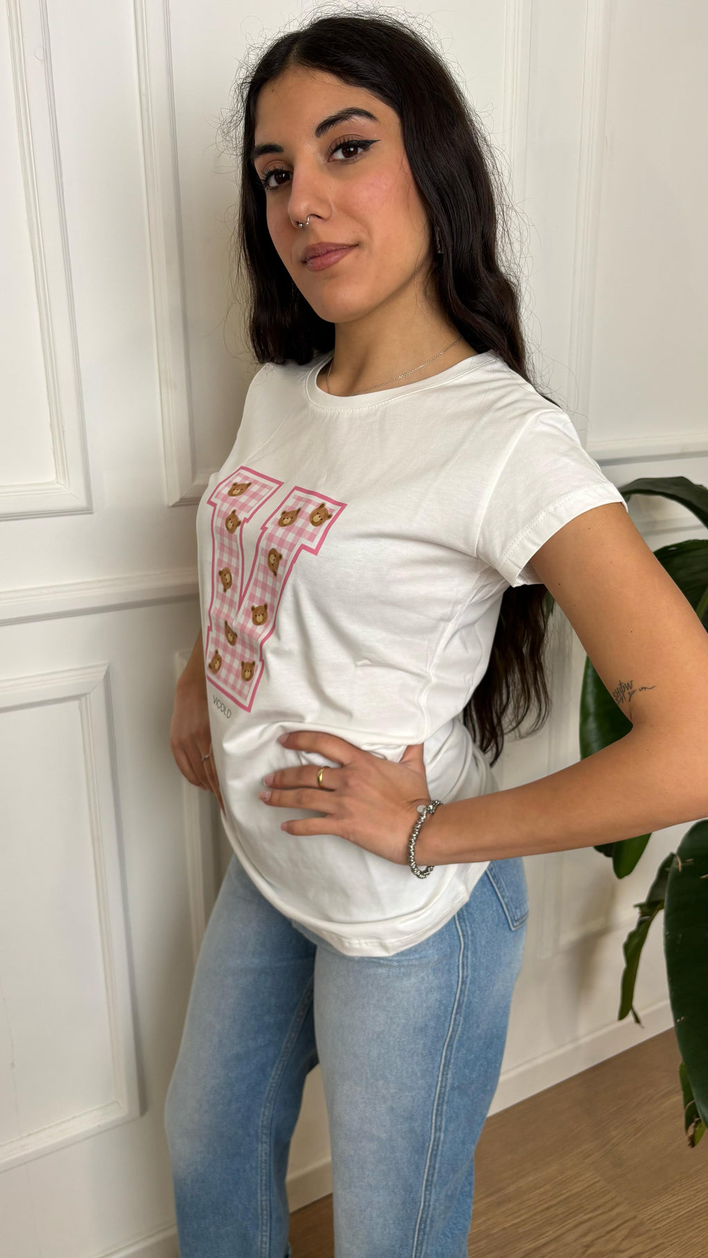 T-Shirt V Vicolo RD0775 bianca