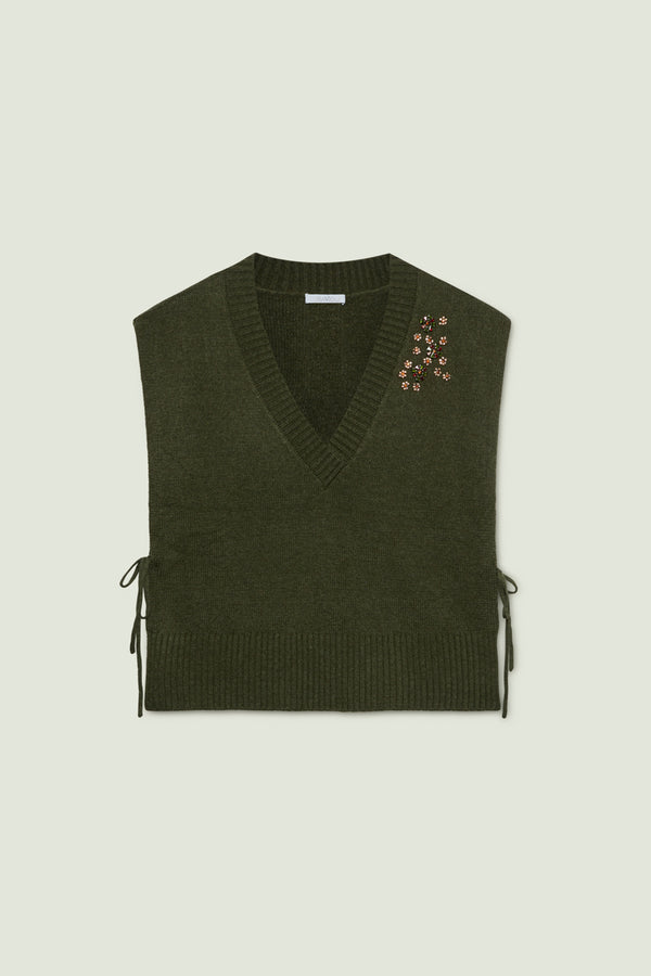 Gilet ricamato M188E002 LUISA VIOLA