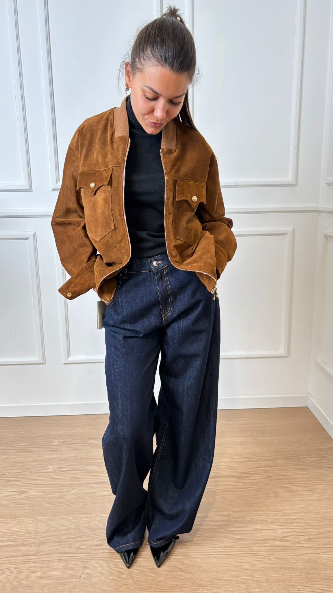 Bomber vera pelle Vicolo TD0147