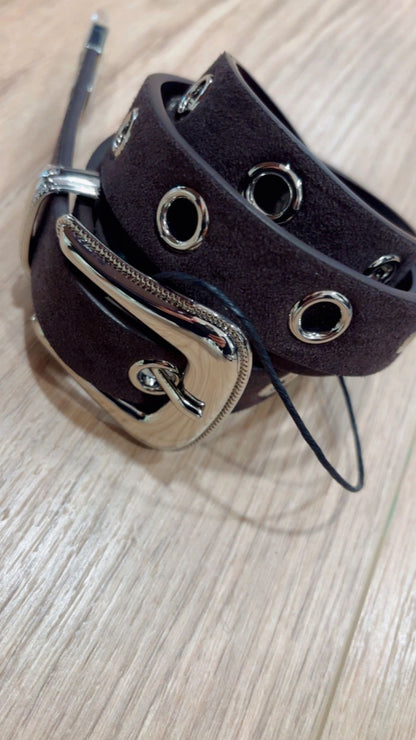 Cintura scamosciata Emme Marella Raft 001 Moro